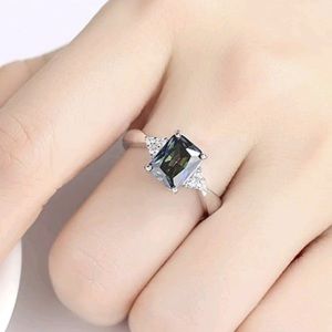 Beautiful 925 silver morganite gemstone ring